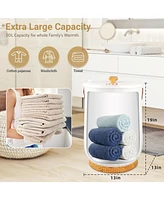 Towel Warmers, Luxury Bucket Towel Warmers for Bathroom with Led Display & Auto Shut Off & Adjustable Timer, Fits Up to Two 40" X 70" Oversized Towels