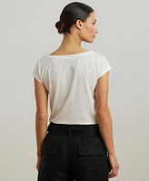 Lauren Ralph Women's Cotton-Blend Jersey Graphic Tee