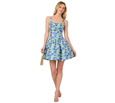 Adrianna Papell Women's Tulip Jacquard Minidress