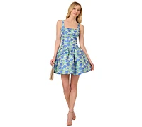 Adrianna Papell Women's Tulip Jacquard Minidress