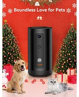 300° Dog Camera with Treat Dispenser, [New 2024] 5G WiFi Pet Camera Treat Tossing for Cats and Dogs, 1080P Hd with Night Vision, 2-Way Audio for