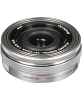 Olympus M.Zuiko Digital 14-42mm f/3.5-5.6 Ez Pancake Lens for Micro Four Thirds, Silver