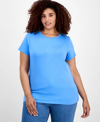 Aveto Plus Basic Crewneck Short-Sleeve T-Shirt