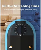 Automatic Cat Feeder,48-Hour Timer Cat Bowl with Ice Gel Pack Refrigeration Function,Perfect for Puppies and Kittens in Yogurt,Can,and Wet Food Feedin