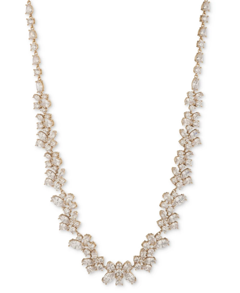 Givenchy Gold-Tone Cubic Zirconia Collar Necklace, 16" + 3" extender