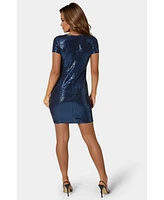 Bebe Women's Tweed T Shirt Dress