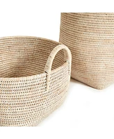 Burma Rattan Orchard Baskets, Set Of 2