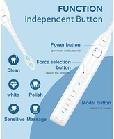 Operan Electric Toothbrush with Travel Case, Rechargeable Sonic Toothbrush with 5 Modes, 2 Min Smart Timer, IPX7 Waterproof, 40,000 Vpm Motor