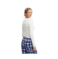 Cotton On Women's Lace Trim Long Sleeve