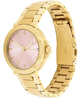 Tommy Hilfiger Women's Quartz Gold-Tone Stainless Steel Bracelet Watch, 34mm