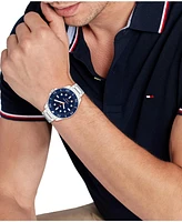 Tommy Hilfiger Men's Quartz Silver-Tone Stainless Steel Bracelet Watch