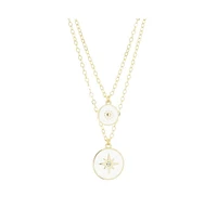 Layered Enamel Charm Necklace