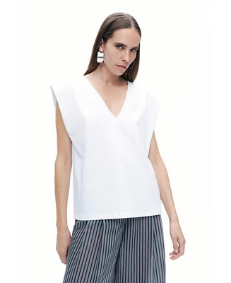 Nocturne Women's V-Neck Padded T-Shirt