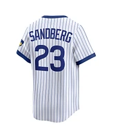 Nike Men's Ryne Sandberg White Chicago Cubs Throwback Cooperstown Collection Limited Jersey