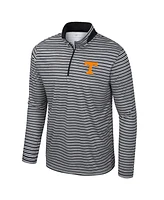 Colosseum Men's Black Tennessee Volunteers Striped Quarter-Zip Sweatshirt