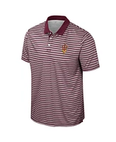 Colosseum Men's Maroon Arizona State Sun Devils Striped Polo Shirt