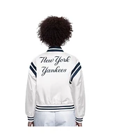 Starter Women's White New York Yankees Full Count Full-Snap Varsity Jacket