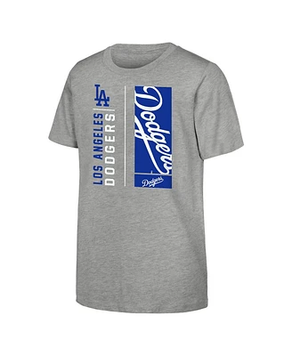 Outerstuff Big Boys and Girls Heather Gray Los Angeles Dodgers The Mvp T-Shirt