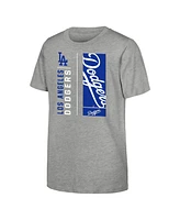 Outerstuff Big Boys and Girls Heather Gray Los Angeles Dodgers The Mvp T-Shirt