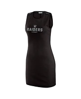 Wear by Erin Andrews x Gracie Hunt Women's Black Las Vegas Raiders Ribbed Tank Dress