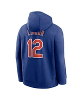 Nike Men's Francisco Lindor Royal New York Mets Player Name Number Club Pullover Hoodie