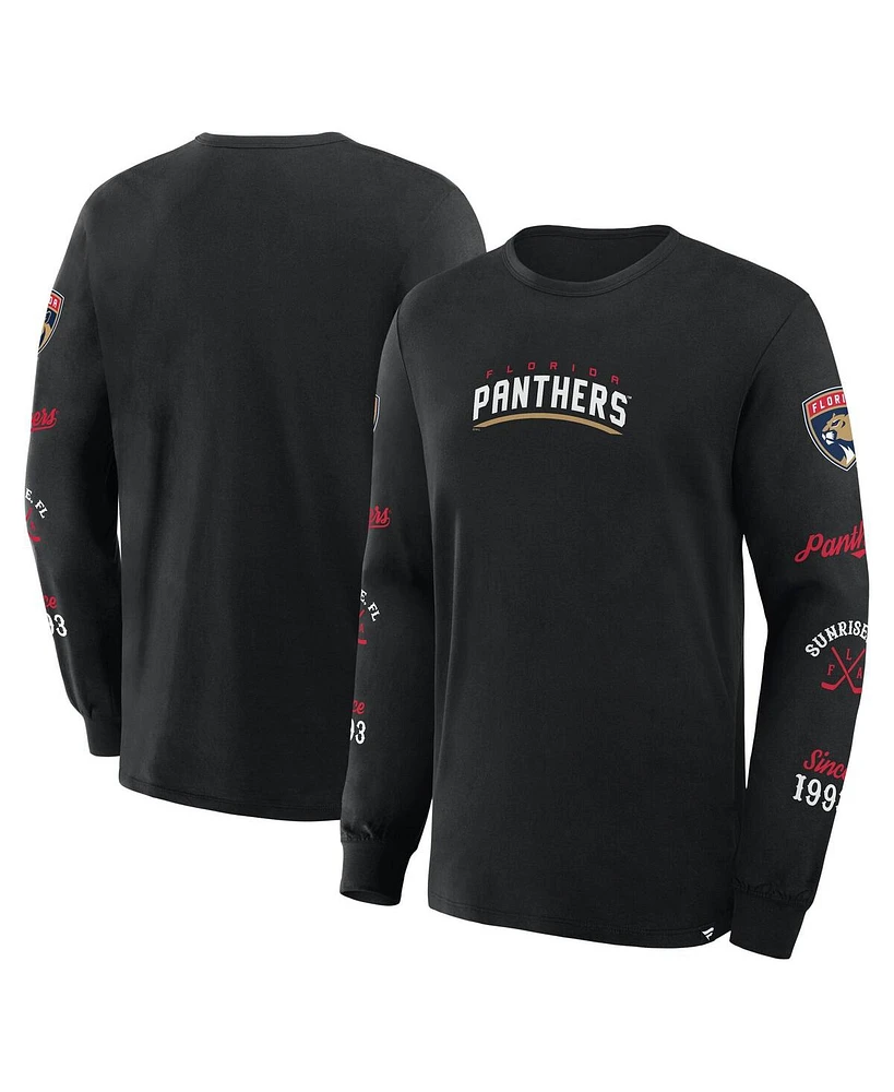 Fanatics Men's Black Florida Panthers Boxed Legacy Long Sleeve T-Shirt