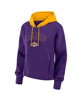 Fanatics Women's Purple Los Angeles Lakers Post Up Boxy Pullover Hoodie