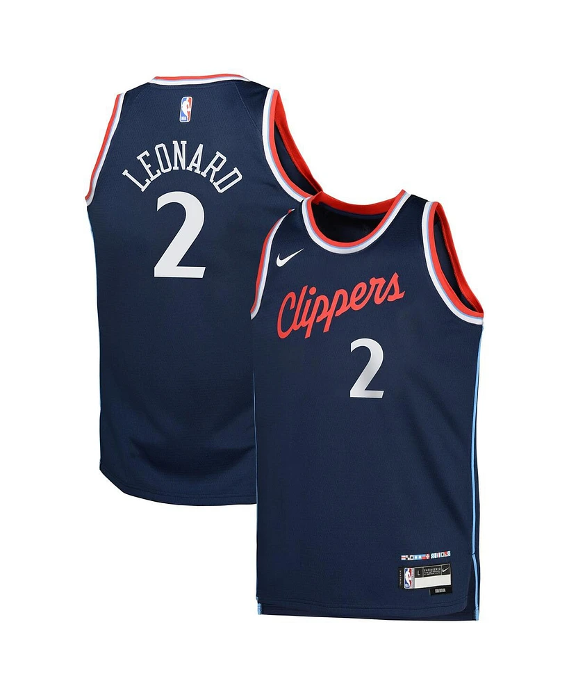 Nike Big Boys and Girls Kawhi Leonard Royal La Clippers Swingman Jersey