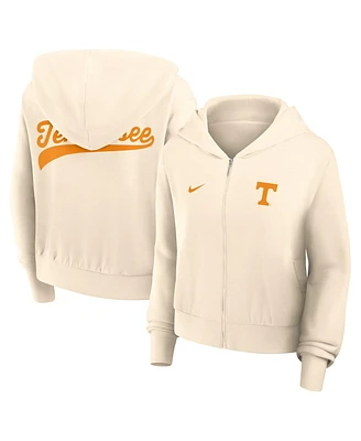 Nike Women's Cream Tennessee Volunteers Chill Midi Full-Zip Hoodie