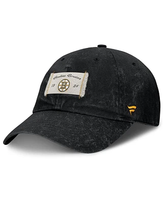 Fanatics Women's Black Boston Bruins Heritage Away Game Adjustable Hat