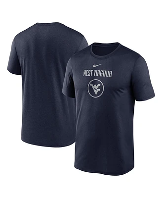 Nike Men's Navy West Virginia Mountaineers On-Court Basketball Legend Practice Performance T-Shirt