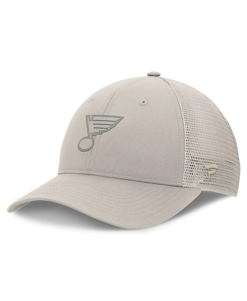 Fanatics Women's Tan St. Louis Blues Authentic Pro Road Trucker Adjustable Hat