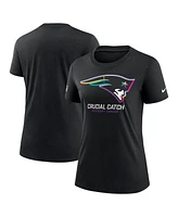 Nike Women's Black New England Patriots 2024 Nfl Crucial Catch Tri-Blend T-Shirt