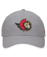 Fanatics Men's Gray Ottawa Senators Extra Time Adjustable Hat