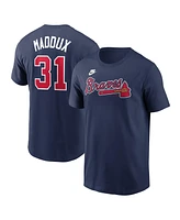 Nike Men's Greg Maddux Navy Atlanta Braves Fuse Name Number T-Shirt