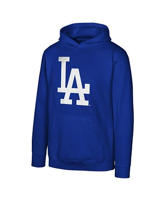 Outerstuff Big Boys and Girls Royal Los Angeles Dodgers Primary Logo Pullover Hoodie