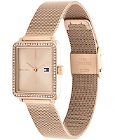 Tommy Hilfiger Women's Quartz Carnation Gold-Tone Stainless Steel Bracelet Watch, 21.3mm