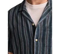 Lucky Brand Men's Camp-Collar Stripe Shirt