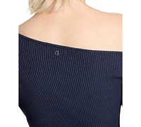 Guess Women's Ribbed Off-The-Shoulder Dress