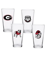 Indigo Falls Georgia Bulldogs 16oz. Collector Pint Glasses, Set of 4