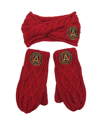 ZooZatz Women's Atlanta United Fc Headband and Mittens Set