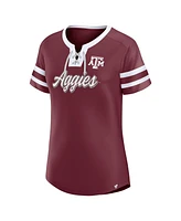 Fanatics Women's Maroon Texas A&M Aggies Iconic Athena Lace-Up T-Shirt