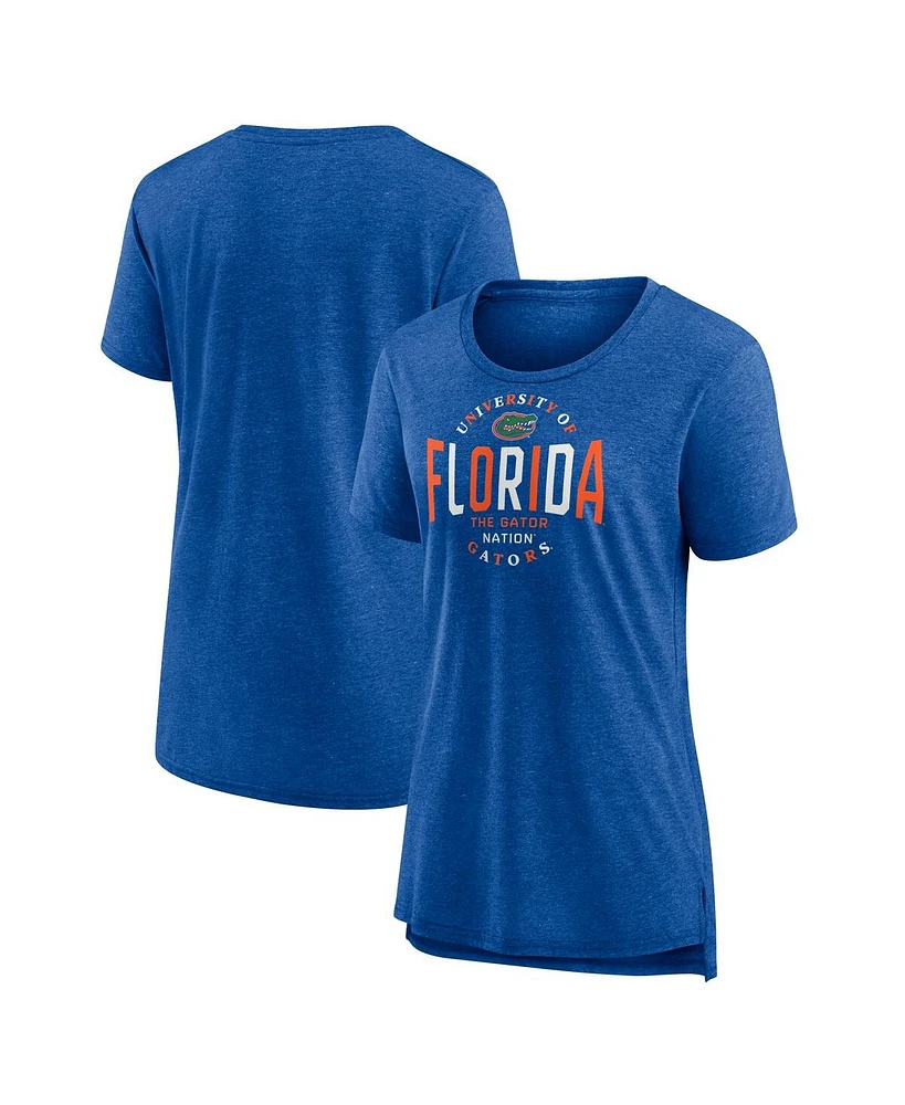 Fanatics Women's Royal Florida Gators True Classics Break It Down Tri-Blend T-Shirt