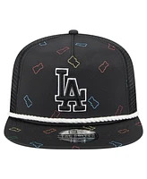 New Era Men's Black Los Angeles Dodgers Gummy Golfer Trucker Adjustable Hat