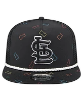 New Era Men's Black St. Louis Cardinals Gummy Golfer Trucker Adjustable Hat