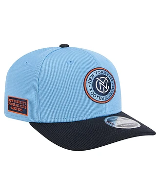 New Era Men's Sky Blue/Navy New York City Fc 2025 Jersey Hook 9SEVENTY Stretch-Snap Hat
