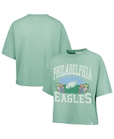 '47 Brand Women's Mint Philadelphia Eagles Florentina Montauk Cropped T-Shirt