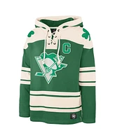 '47 Brand Men's Sidney Crosby Kelly Green Pittsburgh Penguins St. Patrick's Day Player Name Number Lacer Pullover Hoodie