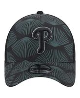 New Era Men's Black Philadelphia Phillies 9FORTY A-Frame Trucker Adjustable Hat