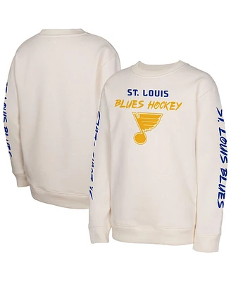Outerstuff Big Boys and Girls Cream St. Louis Blues Star Power Pullover Sweatshirt